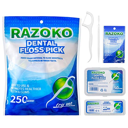 Ponta de Dente de Hilo Dental 250 Unidades RAZOKO - Fio dental - dental, hilo, 250 unidades