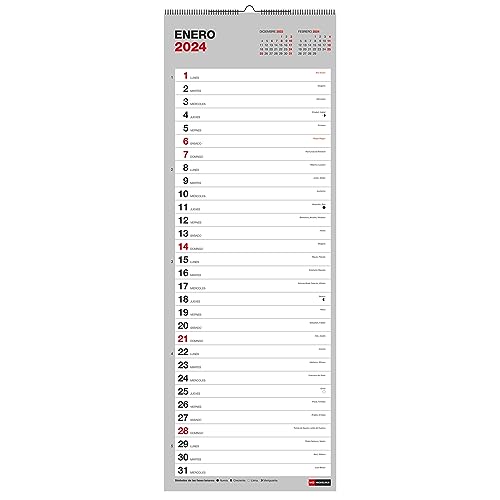 Calendário ERIK EDITORES Miquelrius Basic 2024 (Espanhol) MIQUELRIUS - Calendários, organizadores e planejadores - calendário, miquelrius basic, 2024, espanhol
