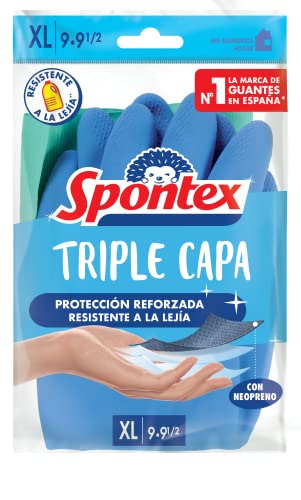 Luva de Limpieza SPONTEX 3 Capas Xl (Tam. Único) Spontex - Luvas de limpeza - 3 capas, látex, neopreno, algodão