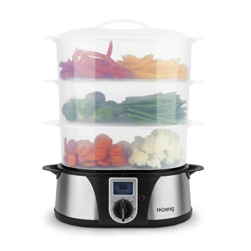 Máquina de Cozinha a Vapor H.KOENIG VAP12 H.Koenig - Cozedores de alimentos a vapor - vapor, preto, inox, temporizador