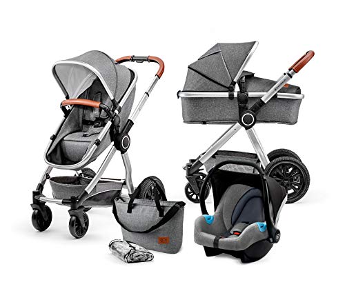 Carrinho de Bebé KINDERKRAFT Veo 3in1 Cinza kk Kinderkraft - Móveis para bebês e crianças pequenas - carrinho, bebé, kinderkraft, veo, 3in1, cinza