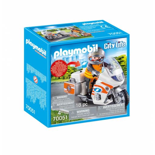 Brinquedo sobre Rodas PLAYMOBIL 70051 (6 anos) PLAYMOBIL - Conjuntos de brinquedos - brinquedo, rodas, playmobil, motocicleta, alarme, luzes, sinalização