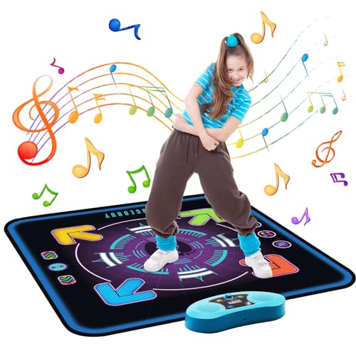 Tapete de Dança para Crianças DISFRAZZES com Música e Luzes Led FUCEORUY - Brinquedos - música, luzes LED, resistente, fácil de limpar