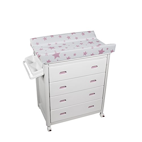Conjunto de 3 Bancos PLASTIMYR Estrelas (Rosa) Plastimyr - Mesas de troca - polipropileno, tampo rosa, compacto, moderno