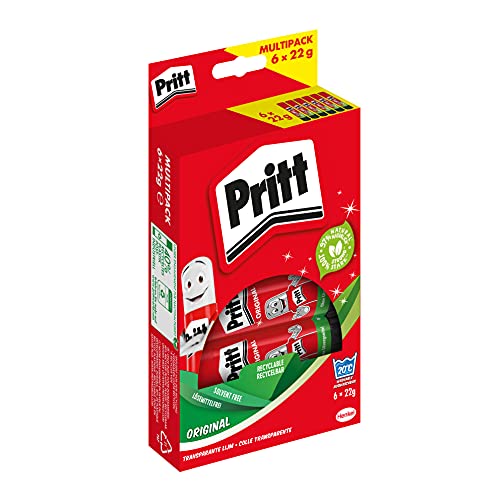 Pritt Cola de Barra 6 Unidades (Recondicionado Como Novo) Pritt - Adesivos e ímãs para artesanato - cola, barra, 6 unidades, recondicionado
