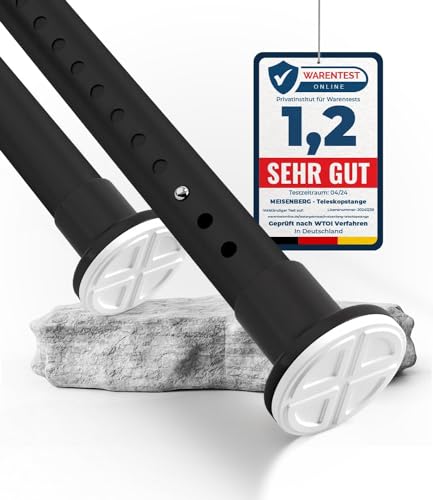 Barra de cortinas MEISENGERG 210-260 cm (Preto) HoFactory - Varões para cortinas e draperies - 210-260 cm, preto