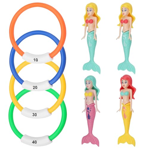 Conjunto de brinquedos de natação BNGXR 8 peças BNGXR - Brinquedos de piscina - conjunto, brinquedos, natação, 8 peças