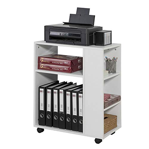 Mesa Auxiliar SOBUY FBT68-W (Branco - Melamina) sobuy - Mesas Laterais - mesa auxiliar, sobuy fbt68-w, branco, melamina