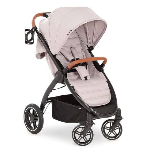 Carrinho de Bebé Individual HAUCK Uptown Hauck - Móveis para bebês e crianças pequenas - prateleira extensível, proteção UV 50+, barra de segurança, preto