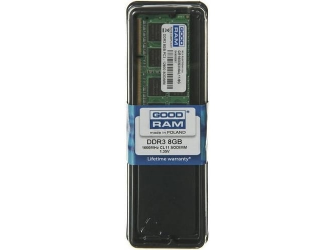 Memória RAM DDR3 GOODRAM 8 GB (1600 MHz - CL 11) Goodram - Memória ram - 8 gb, ddr3, 1600 mhz, CL 11