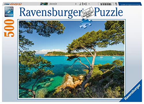 Puzzle RAVENSBURGER Panoramic View of the Sea (Idade Mínima: 12 Anos - 500 Peças) Ravensburger - Quebra-cabeças de encaixar - 500 peças, 49 x 36 cm, panorama marítimo, idade mínima 12 anos