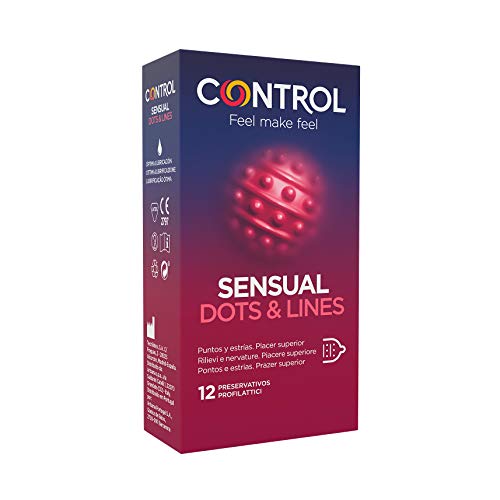 Preservativos CONTROL Sensual Dots & Lines (12 un) CONTROL - Cuidados pessoais - sensível, suave, pequenas linhas, formato estreito