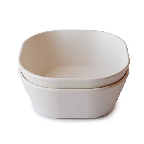 Conjunto de 2 Talheres MUSHIE Quadrado (Branco) mushie - Tigelas - talheres, quadrado, branco