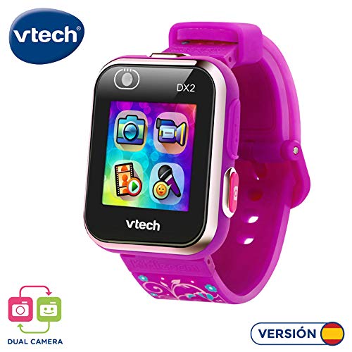Smartwatch VTECH Kidizoom Smartwatch DX2 Purple Flowers VTech - Relógios - smartwatch, câmara dupla, selfies, sensor de movimento