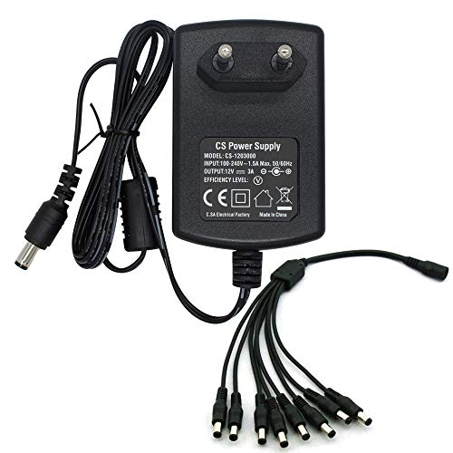 Adaptador de Energia SECURITY-01 (Câmara de segurança - Preto) CS - Acessórios de câmera de vigilância - dc 2-pin, eu tomada, ca/dc, 1,22m, 110-240V