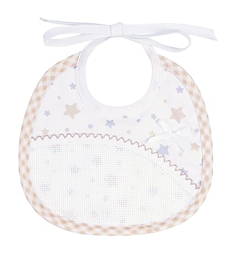 Babero com Bolsa FILET (Algodão - Bege - 18 x 18 cm) Ago.fil s.r.l. - Amamentação e alimentação - algodão, bege, 18x18 cm