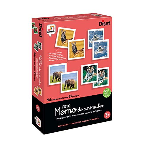 Jogo de Tabuleiro MEMO (Idade Mínima Recomendada: 3 anos) Diset - Jogos - jogos de tabuleiro, memória, 54 fichas, 9 tabuleiros