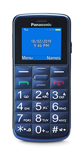 Telefone PANASONIC KX-TU110EXC (Azul - 2.8'' - 1.77'' - Bluetooth) Panasonic - Telemóveis - secretária, azul, 14 teclas, visor iluminado
