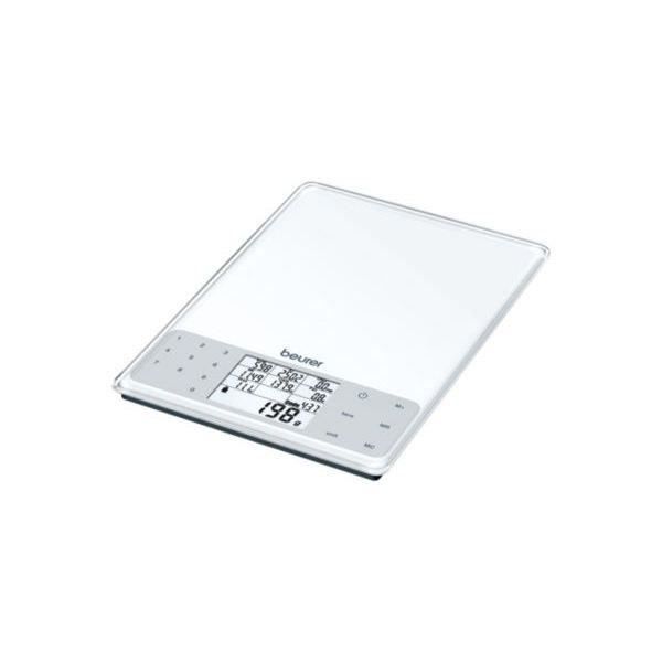 Balança Digital BEURER DS 61 (Peso máximo: 180 kg) Beurer - Balanças de medição - balança digital, beurer ds 61, peso máximo 180 kg, tampo aço inoxidável, função peso corporal, massa gorda p/m, indicador calorias diárias bmr