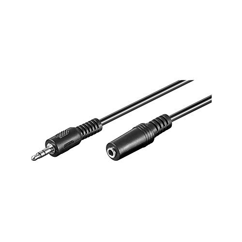 Cabo de Áudio GOOBAY (Jack 3.5mm - 2 m - Preto) Wentronic - Cabos de áudio e vídeo - 2 m, jack 3.5mm, masculino/feminino, preto