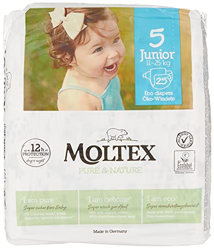 Fraldas TALLA 5 JUNIOR MOLTÉX 100% Algodão ONTEX - Cuidados pessoais - algodão, poliéster, lavável à máquina, conjunto 6 peças