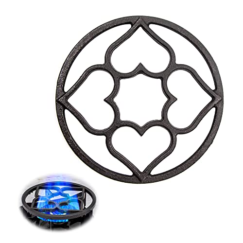 Suporte para Gás DUOZOANZ 19cm Universal Anillo Estufa de Ferro com 8 Ranuras de Fijação na Base duozoanz - Acessórios para wok - ferro, preto, 19 cm, 8 ranuras