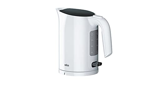 DeLonghi PurEase WK 3000 WH chaleira elétrica 1 l Preto, Branco 2200 W Braun - Eletrodomésticos de cozinha - 1 l, 2200 W, preto branco, plástico