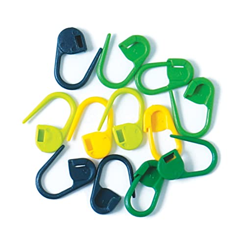 Marcador de Pontos KNITPRO (Azul, Amarelo) KNITPRO - Ferramentas de medição e marcação de artesanato - 6 marcadores, azul, amarelo, ponta bloqueada
