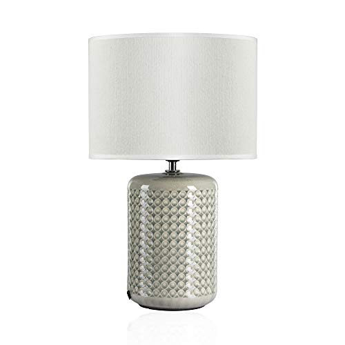 Candeeiro de mesa PAULEEN 480.20 | Bege, verde Pauleen - Luminárias - cerâmica, interruptor on/off, e27, máximo 20 watts