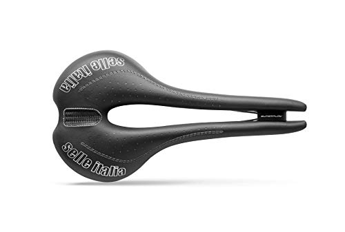Selim Selle Italia Flite Superflow (Bike Saddle - Unisex) Selle Italia - Peças de automóveis - microfibra, preto, semi-oval, 14,7 cm, 28,5 cm