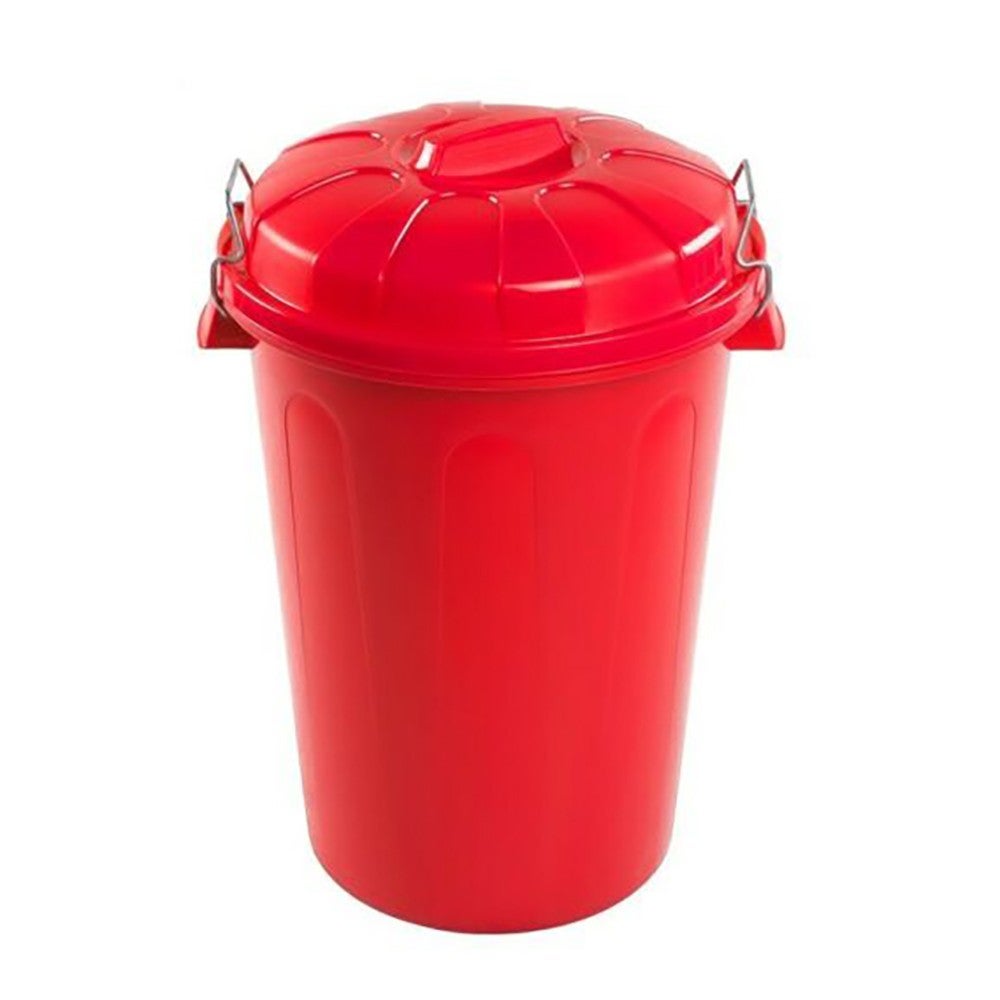 Caixote do Lixo com Tampa 100L Vermelho Plastiforte PLASTICFORTE - Lixeiras e cestos de lixo - 100l, vermelho, plastiforte, resistente