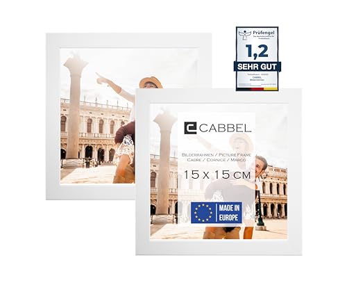 Moldura CABELA Double Frame (Branco - 15x15 cm) CABBEL - Porta-retratos - branco, double frame, 15x15 cm