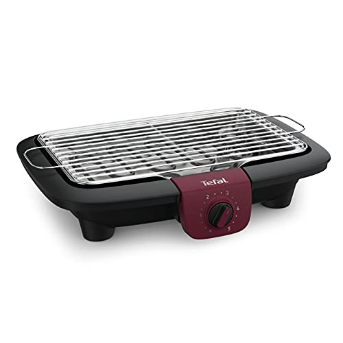 Grelhador de Mesa TEFAL Easy Gril Adjust BG90E5 Tefal - Aquecedores de pratos e travessas - 2300 w, preto/vermelho, antiderrapante