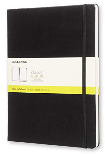Caderno Pautado Moleskine Classic Preto (19x25cm) Moleskine - Cadernos e bloco de notas - capa encadernada, elástico, papel sem ácidos, bolsa interna