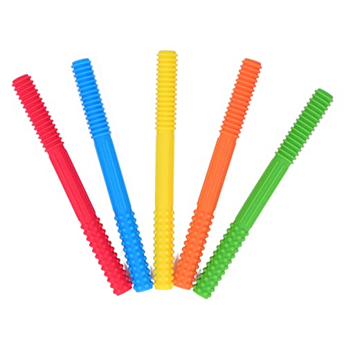 Tubos de Mordeira CLAIREFONTAINE 5 Cores (5 Un) LBEC - Brinquedos - silicone, 5 cores, lavável, flexível