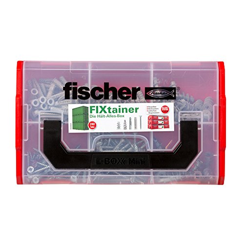 Conjunto de Parafusos FISHER PRICE Fixtainer Fischer - Ancoragens de gesso - 175 peças, parafusos, acessórios, Fixtainer