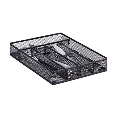 Caixa de Arrumação Relaxdays | Preto (Armazenamento e limpeza) Relaxdays - Organizadores de utensílios e talheres - preto, armazenamento, limpeza