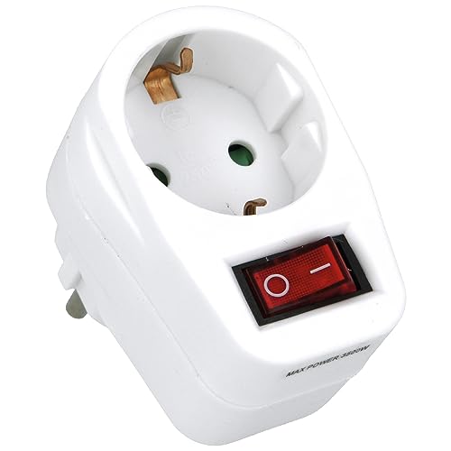 Adaptador de Energia AMIG Mod.3213 (Schuko) AMIG - Fios e cabos elétricos - schuko, branco, policarbonato