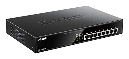 Switch D-LINK DGS-1008MP (8 Portas Gigabit - 1200 Mbps) D-Link - Concentradores e comutadores - 8 portas, gigabit, 1200 mbps