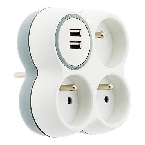 Extensão Elétrica LIFEDOM 3 tomadas Preto ZENITECH - Transformadores de voltagem e reguladores - extensão elétrica, 3 tomadas, usb, interruptor