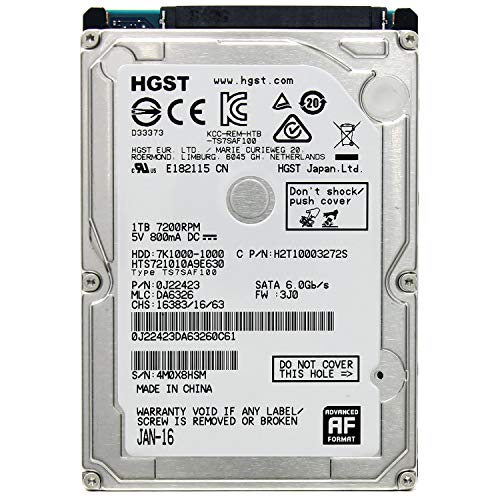Disco HDD Interno HGST Travelstar 7K1000 (1 TB - SATA - 5400 RPM) HGST - Discos rígidos - 1 tb, sata, 5400 rpm