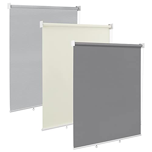 Estores WOLTU | 140 x 240 cm - Cinzento Escuro WOLTU - Persianas e cortinas - 140 x 240 cm, cinzento escuro, ajustável em altura, rolagem automática