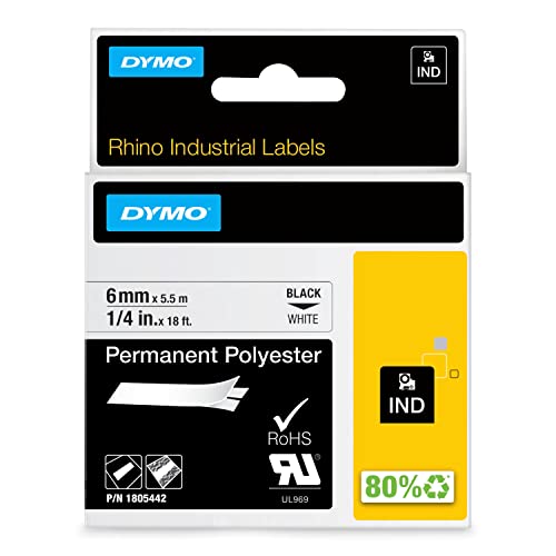 Fita para Etiquetadora DYMO 1805442 Preto sobre Branco DYMO - Fitas de etiquetas e recargas - preto, branco, etiquetadora