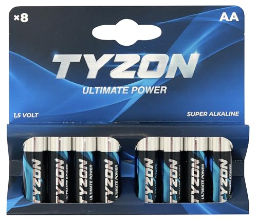 Pilhas TYZON 8 Alcalinas Aa (Compatibilidade: Controlo Remoto) Millarco Internatioanl A/S - Baterias de uso geral - alcalinas, aa, 1,5v, 2100 mAh