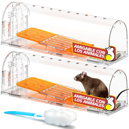 TAKRINK 2Pcs Armadilha para Ratos Alta Sensibilidade Armadilha para Rato Sem Matar Rato Vivos Reutilizáveis com Orifício de Ar TAKRINK - Computadores - alta sensibilidade, sem matar, reutilizável, orifício de ar