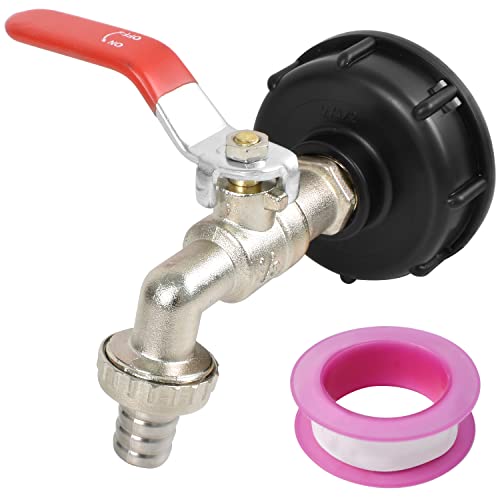 Adaptador de Inserção de Água de 1000 L 1/2 Polegadas Torneira de Latão Gargalo Grueso S60X6 Vesaneae - Acessórios e válvulas para mangueira de jardim - 1000 L, 1/2 polegadas, torneira, latão, grueso