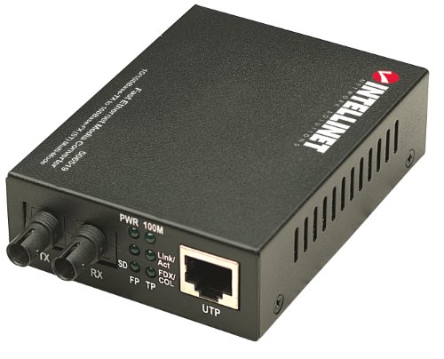 Conversor de rede INTELLINET 506519 em Preto Intellinet - Redes - conversor, rede, ethernet, fibra óptica