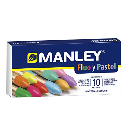 Lápis de Cor MANLEY 10 Unidades (Multicor) Manley - Lápis de cera - multicor, 10 unidades, cores especiais