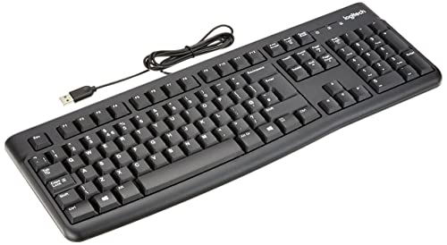 Teclado LOGITECH K120 (Com Cabo - Layout UK) Logitech - Teclados - teclado, logitech k120, com cabo, layout uk, 10 teclas numéricas, design resistente à água