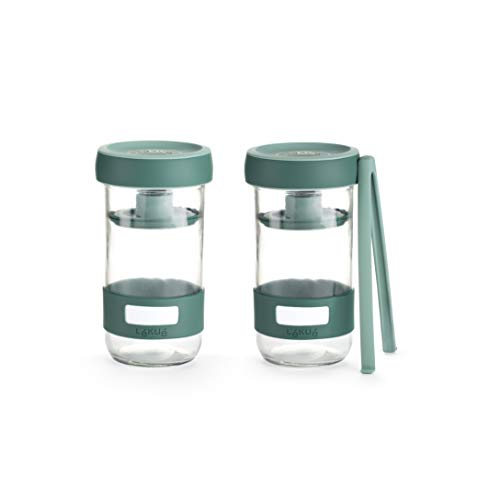 Conjunto de Utensílios para Cozinha LÉKUÉ Lékué - Potes de fermentação e conserva - vidrinhos, pegas duplas, discos ajustáveis, recetário